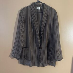 Over and Under Women's Striped Blazer Jacket size 18W